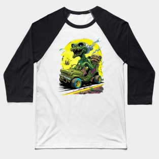 Monster driving a Jeep Baseball T-Shirt